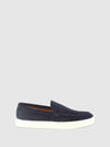 Loafers Pontiagudas em Azul Marinho